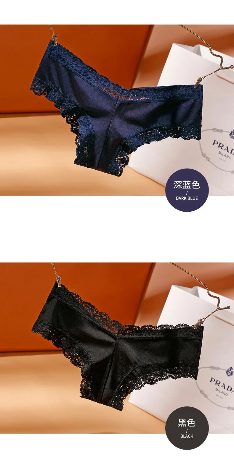 New Women's Underwear Sexy Lace Panties Fashion Hollow Out Comfort Briefs Low Waist Seamless Underpants Female Sesy Lingerie