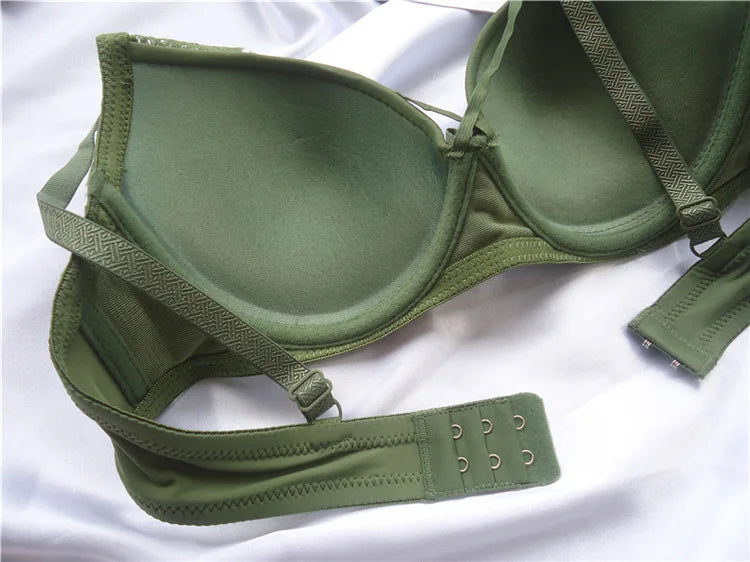 Underwear For Women Sexy  Lace Push Up Bralette Section Breathable Female Large Underwear Set  Plus Size Lingerie Bra