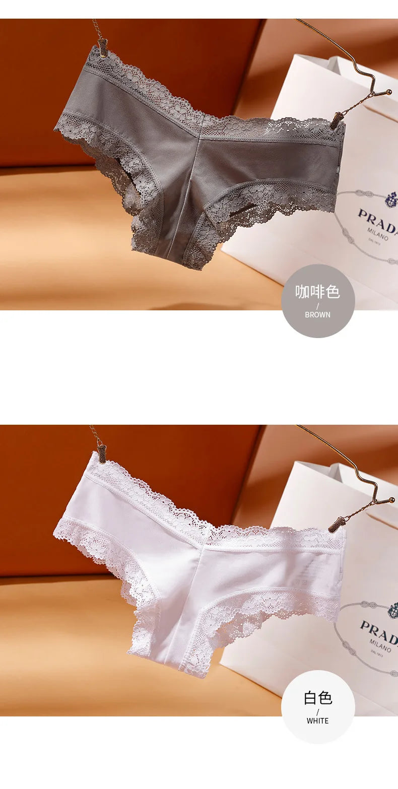 New Women's Underwear Sexy Lace Panties Fashion Hollow Out Comfort Briefs Low Waist Seamless Underpants Female Sesy Lingerie
