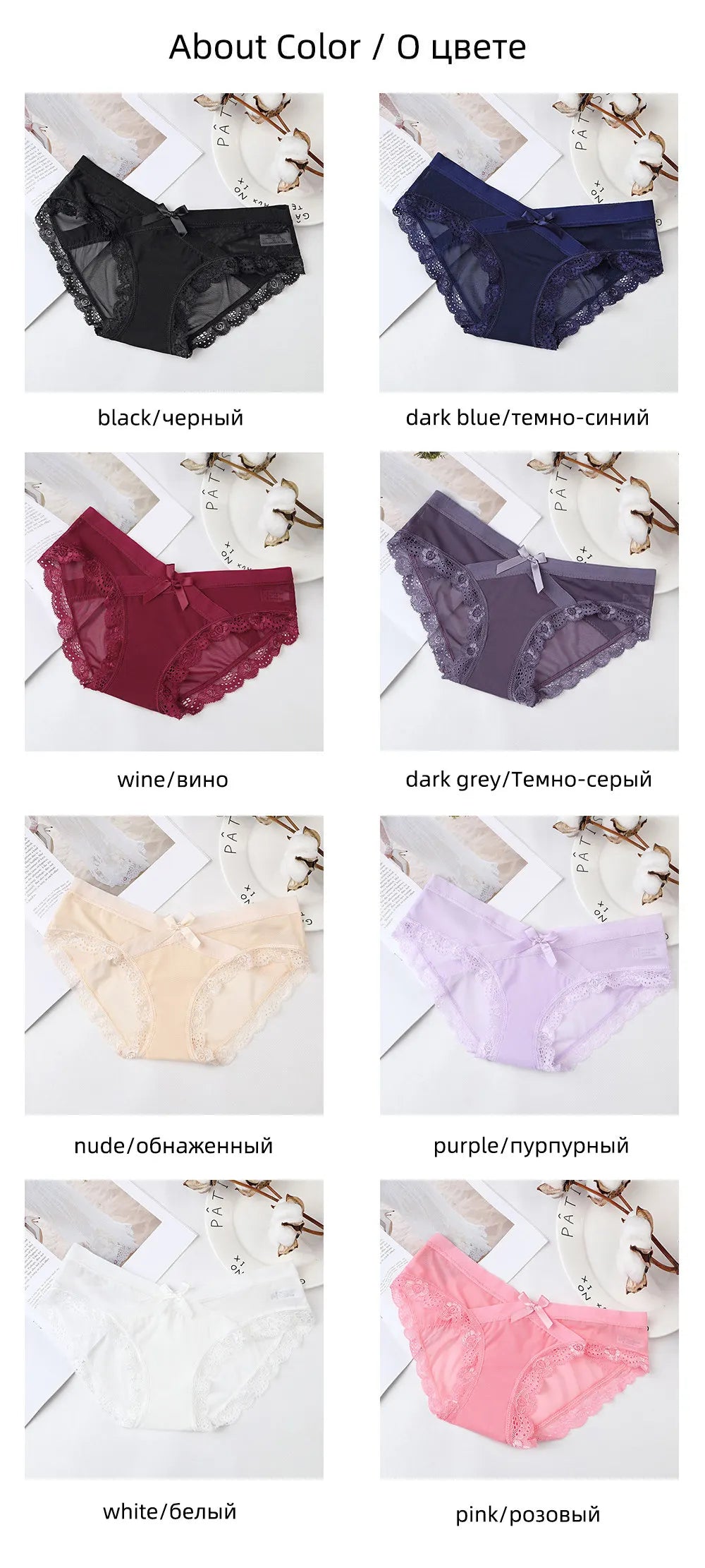 BANNIROU 1Pcs Underwear For Woman Sexy Lace Mesh Panties Women's Briefs Low-Rise Female Panties Women Underwear Sexy Lingerie