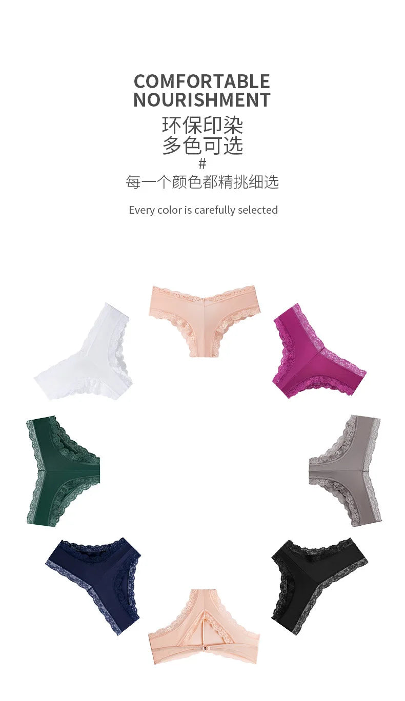 New Women's Underwear Sexy Lace Panties Fashion Hollow Out Comfort Briefs Low Waist Seamless Underpants Female Sesy Lingerie