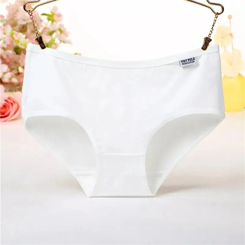 7Pcs Woman Panties For Underwears 100% Cotton Sexy Breathable Soft Lingerie Female Briefs Girls Cute Solid Color Underpants Now