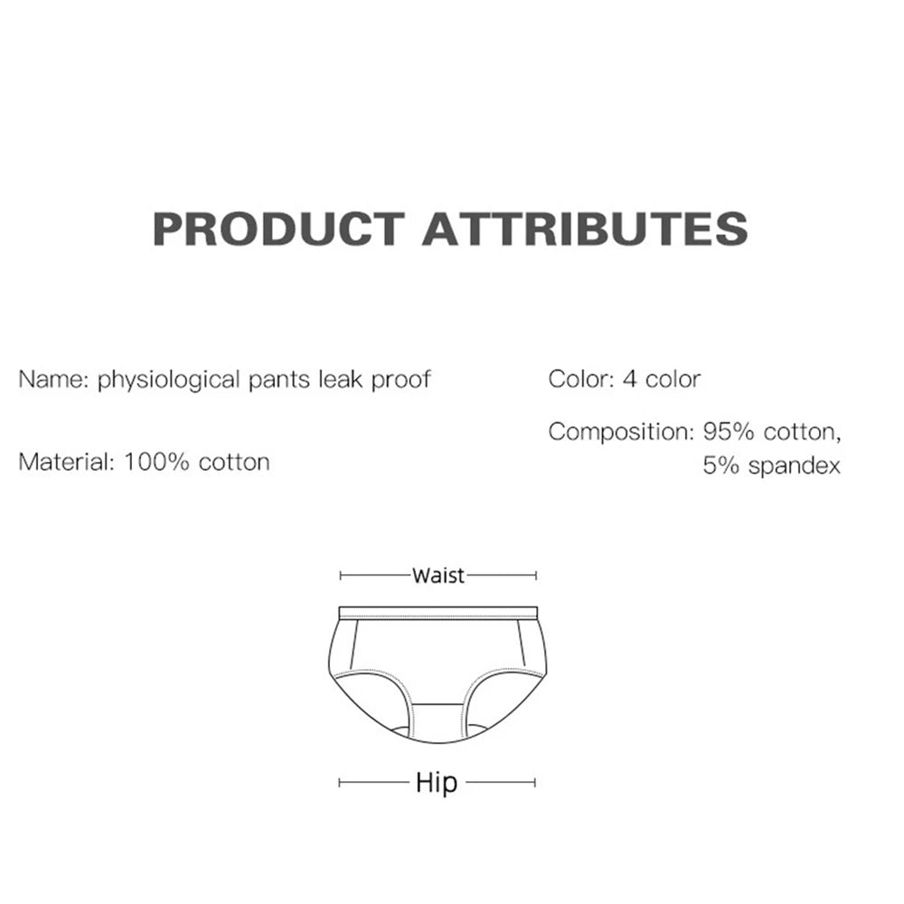 Very Abundant Menstrual Panties Woman Breathable Women's cotton briefs Low Waist Physiological Period Underwear For Women