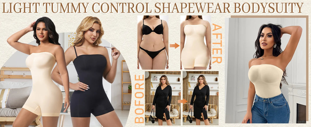 Women Strapless Shapewear Bodysuits Tummy Control Butt Lifter Body Shaper Waist Trainer Sculpting Underwear Shape wear
