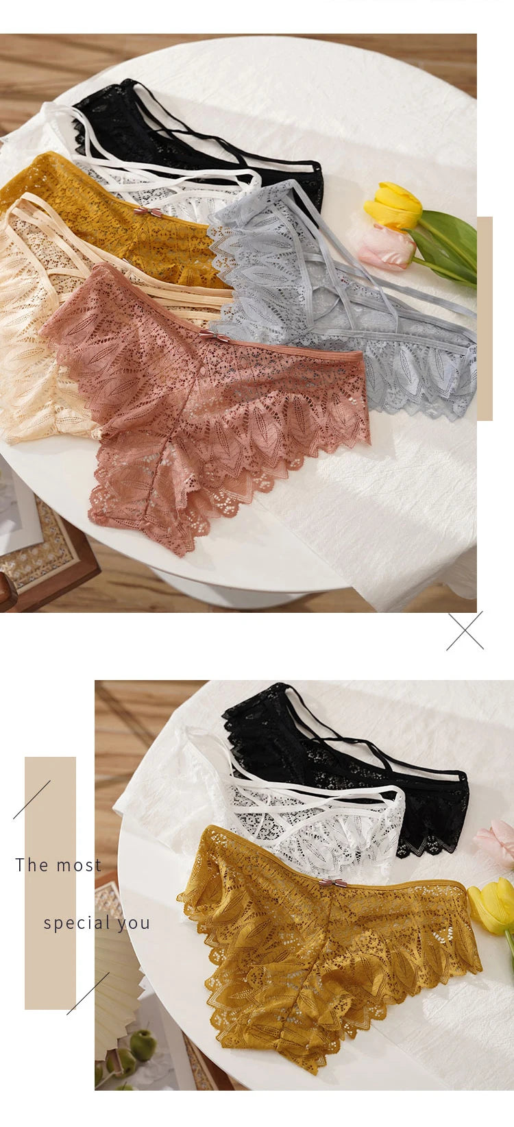 Sexy Panties For Women Low Waist Underwear Transparent Lace Briefs Breathable Soft Lingerie Female Underpants Sexy Woman's Panty