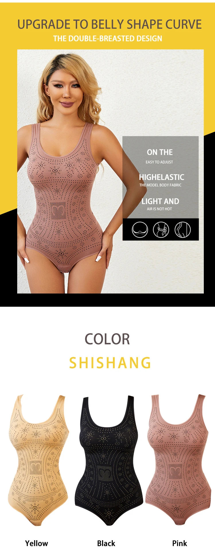 Slimming  Full Body Shaper Corset Underwear Women Tank Top Seamless Bodysuit Printed Plus Size Tummy Control Shapewear Flat Bell