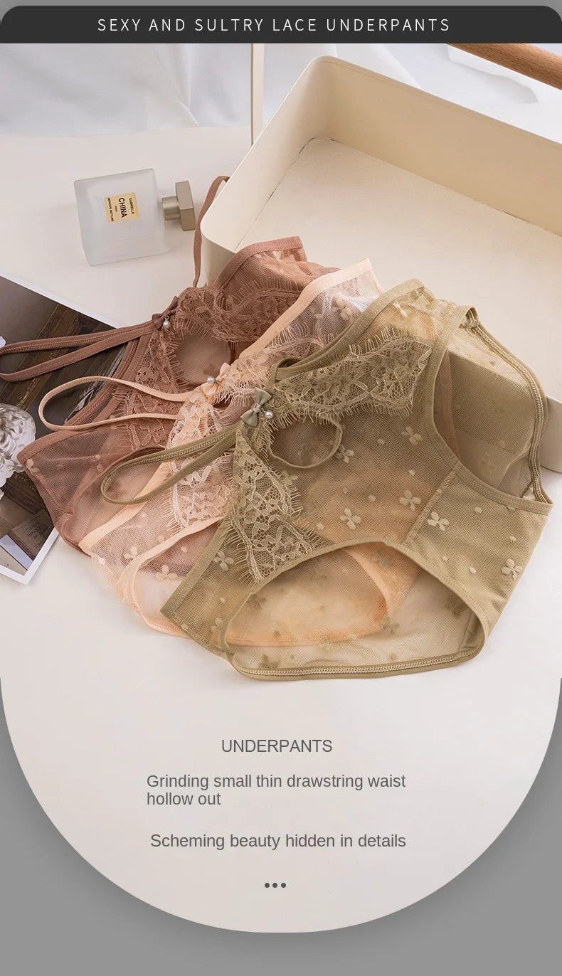 sexy underwear for woman Lace mesh panties brazilian panties Seamless panties for women Lingerie Female Underwear String Briefs