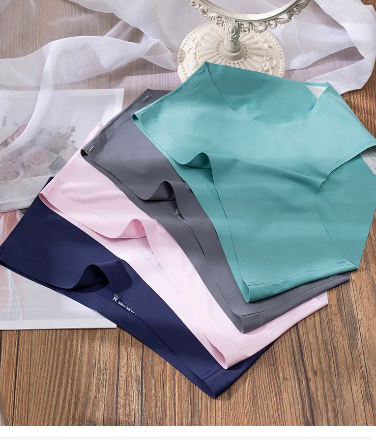 3 pieces of low-rise, seamless, solid-color underwear for women, comfortable, breathable and sexy