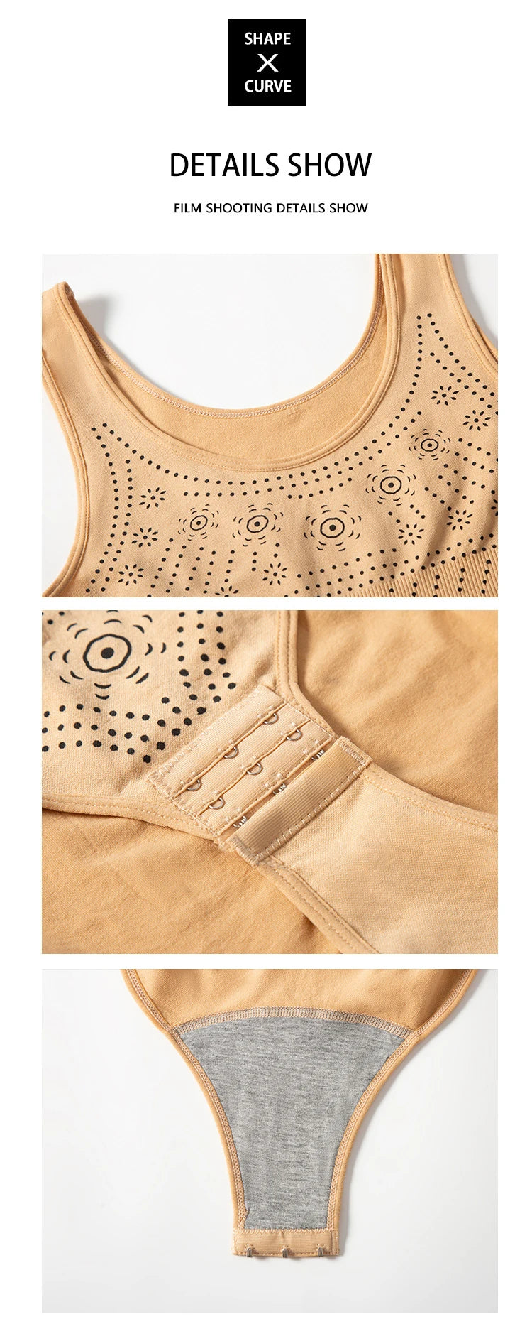 Slimming  Full Body Shaper Corset Underwear Women Tank Top Seamless Bodysuit Printed Plus Size Tummy Control Shapewear Flat Bell