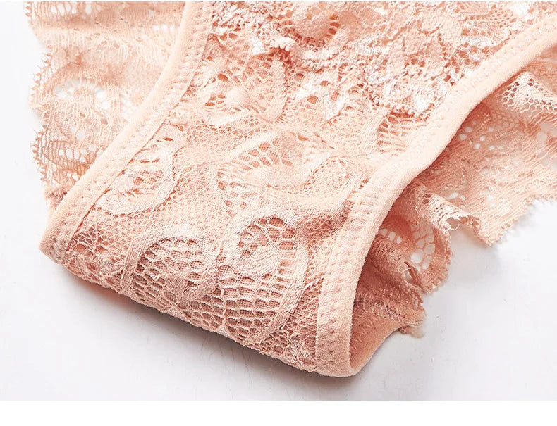 Panties Underwear Woman Sexy Lace Briefs Breathable Female Panty knickers Set Transparent Underpants 6 Pcs/lot