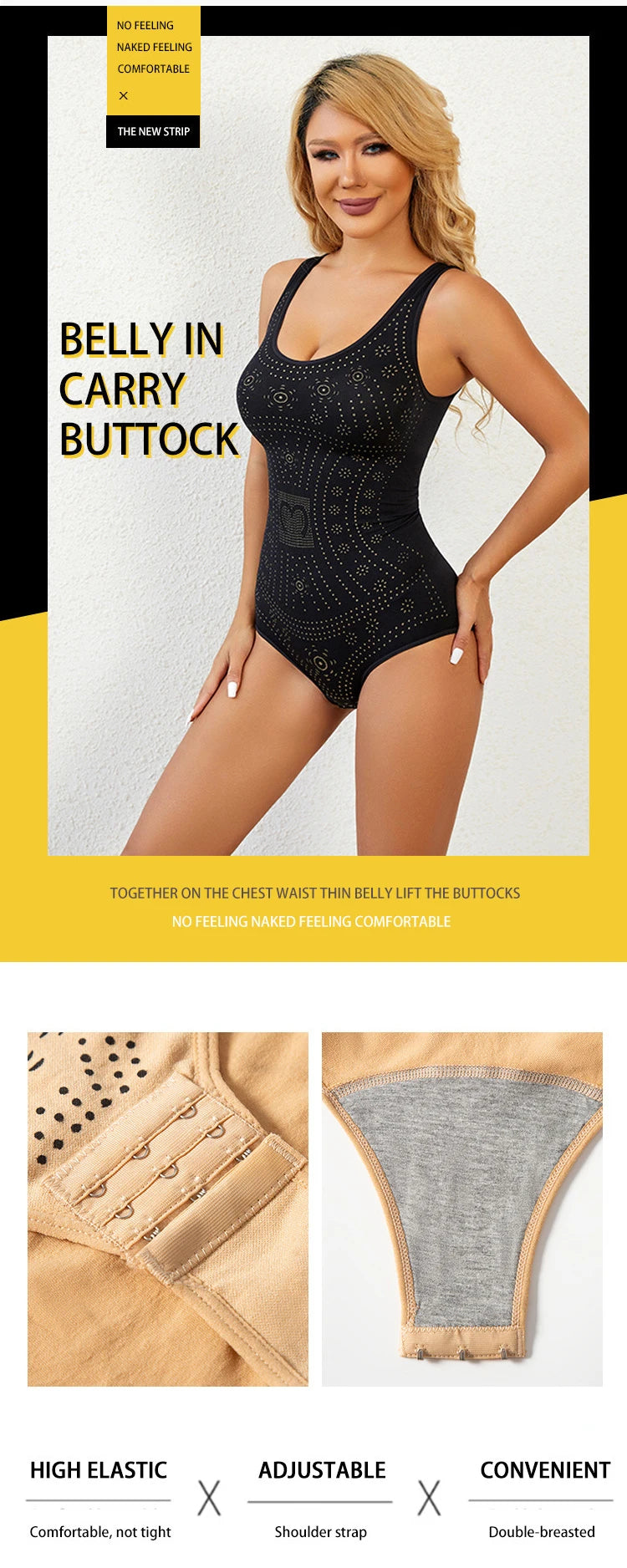 Slimming  Full Body Shaper Corset Underwear Women Tank Top Seamless Bodysuit Printed Plus Size Tummy Control Shapewear Flat Bell