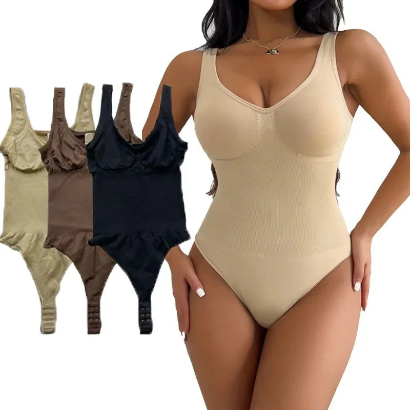 Dimmkof Wide Straps Tank Top Shaper Bodysuit Shapewear Tummy Control Tanks Bodysuit Body Shaper Top Going Out Shaper Bodysuits
