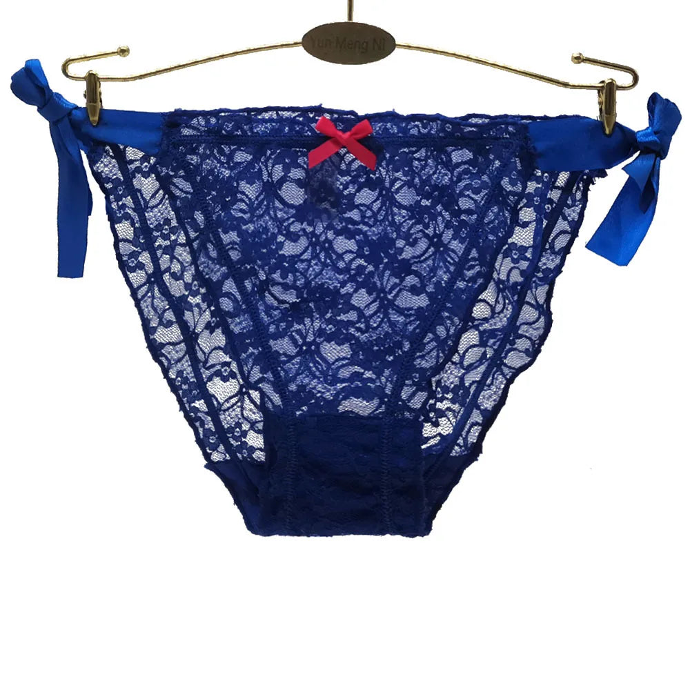 Woman Underwear Sexy Lace Panties Briefs Breathable Transparent Underpants Female Knickers 6 Pcs/set