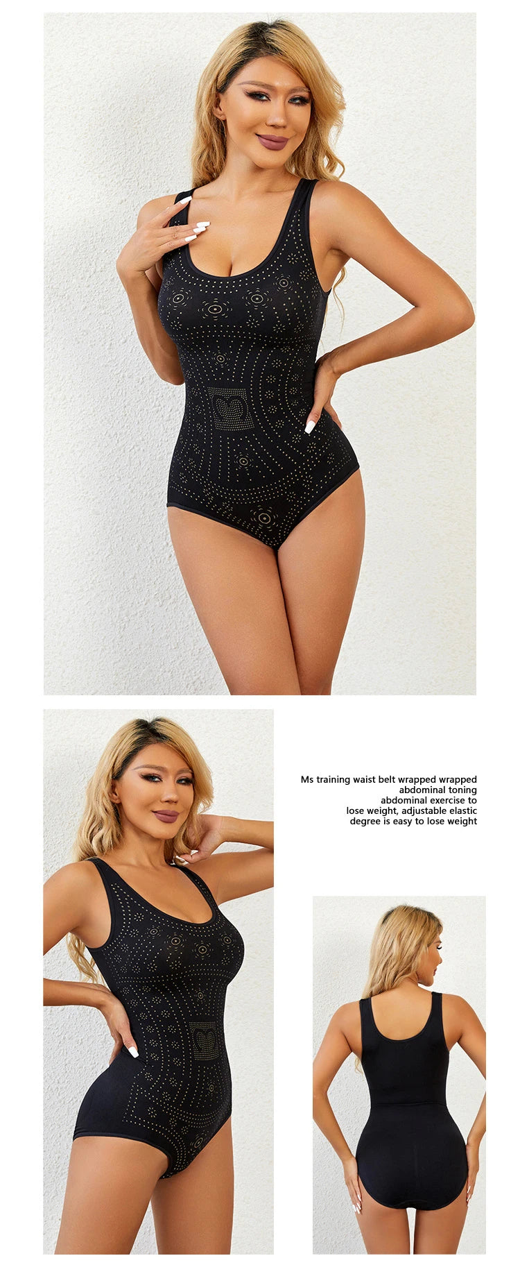 Slimming  Full Body Shaper Corset Underwear Women Tank Top Seamless Bodysuit Printed Plus Size Tummy Control Shapewear Flat Bell