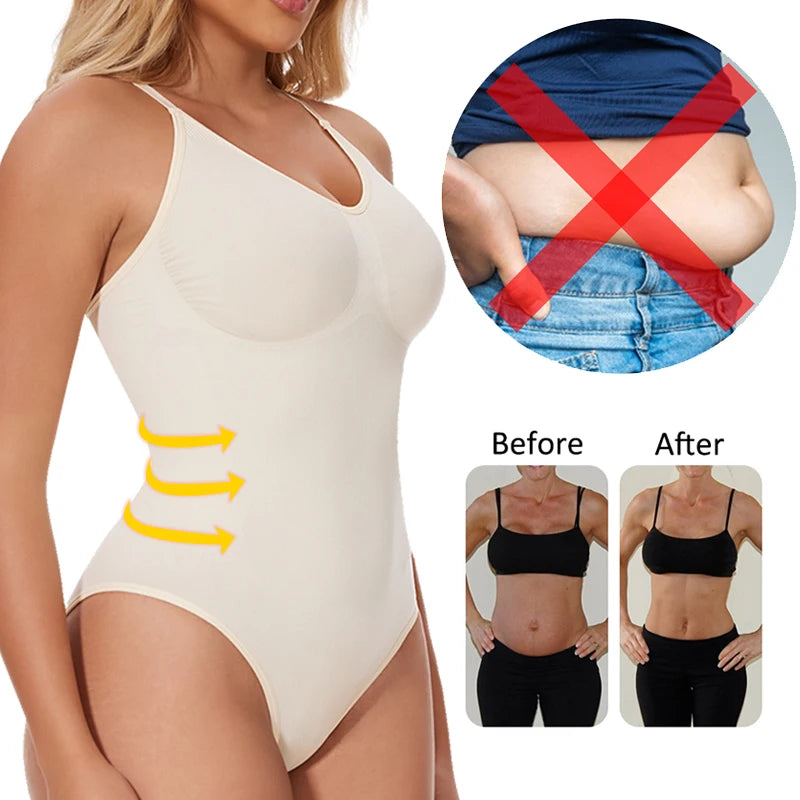 Bodysuit Shapewear Women Full Body Shaper Tummy Control Butt Lifter Corset Tank Tops Abdomen Slimming Waist Trainer Underwear