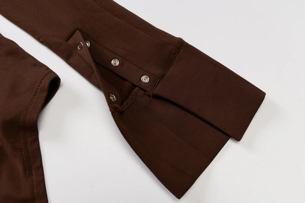 Single Breasted Bodysuit Long Sleeve One-Pieces Body Feminino Turndown Collar Lingerie Sexy Tops Women Elegant Clothes Slim Fit