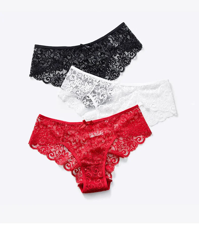 Panties Underwear Woman Sexy Lace Briefs Breathable Female Panty knickers Set Transparent Underpants 6 Pcs/lot