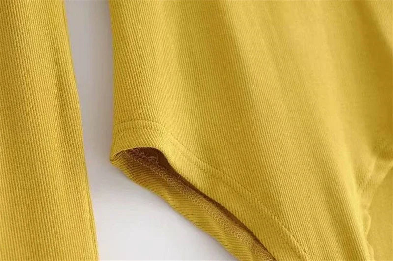 Women Bodysuit Long Sleeve Body Tops Streetwear Sexy Bodycon O-neck Slim Basic Solid Color Jumpsuit Y2K Clothing Casual Rompers