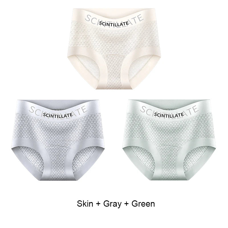 Sports Underwear for Women Fashion Women's Panties Set Pack Underwear Woman Ice Silk Lingerie Sexy Briefs Plus Size Underpants