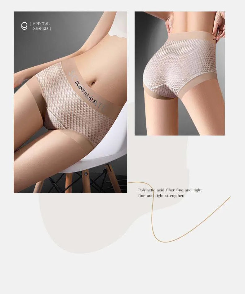 Sports Underwear for Women Fashion Women's Panties Set Pack Underwear Woman Ice Silk Lingerie Sexy Briefs Plus Size Underpants