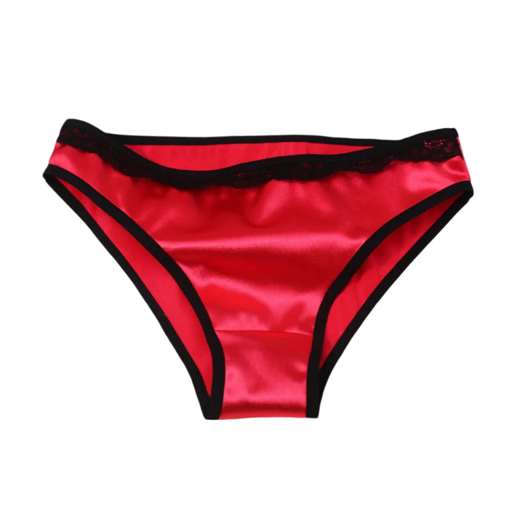 Women Ladies Sexy Underwear Breathable Briefs Sexy Low Waist Lace Panties Seamless Quick-drying Underpant