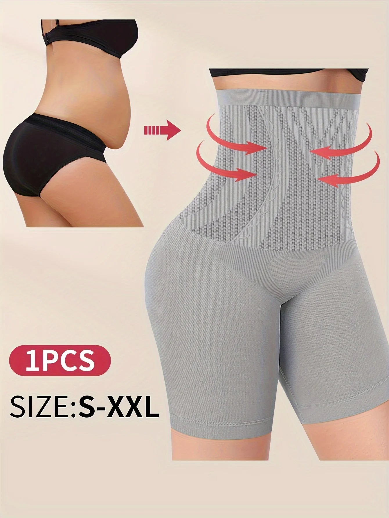 1pcs High Waist Tummy Contouring Seamless Panties Seamless Panties Women's Panties Four Corner Panties Flat Panties Comfortable