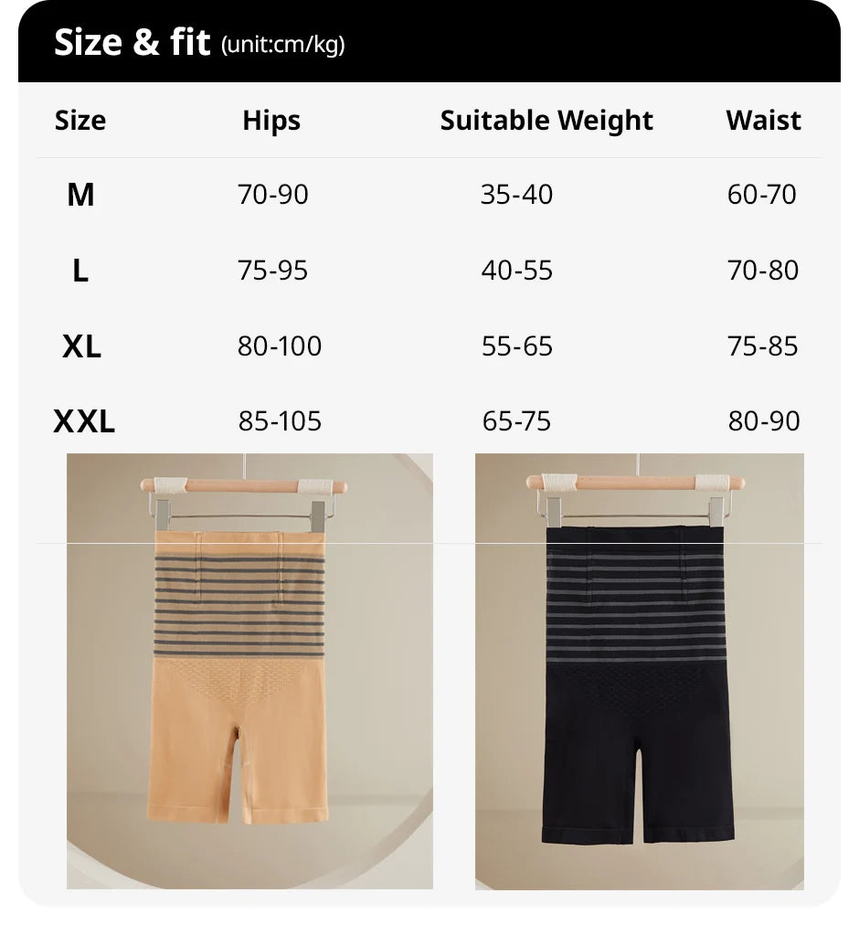 Flarixa High Waist Flat Belly Panties Women Tummy Control Shaping Boxer Safety Shorts Slimming Underwear Waist Trainer Shapewear