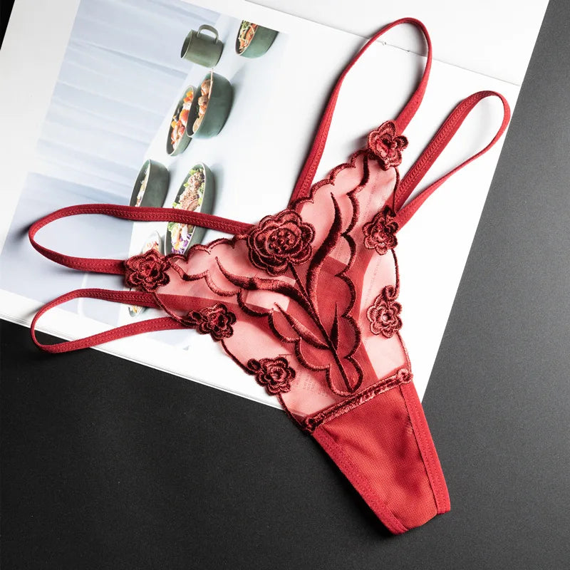 Women's Underwear Sexy Lace Breathable Lingerie Panties Thongs for Woman Female Briefs Panty Transparent Plus Size Underpants