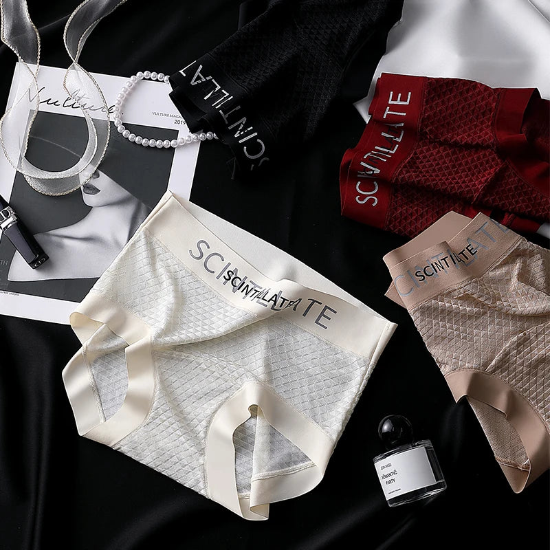 Sports Underwear for Women Fashion Women's Panties Set Pack Underwear Woman Ice Silk Lingerie Sexy Briefs Plus Size Underpants