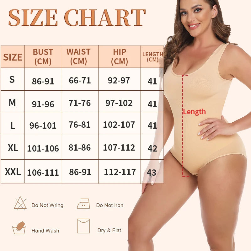 Bodysuit Women Shapewear Tummy Control Butt Lifter Body Shaper Smooth Invisible Under Dress Slimming Underwear Low Neck Jumpsuit