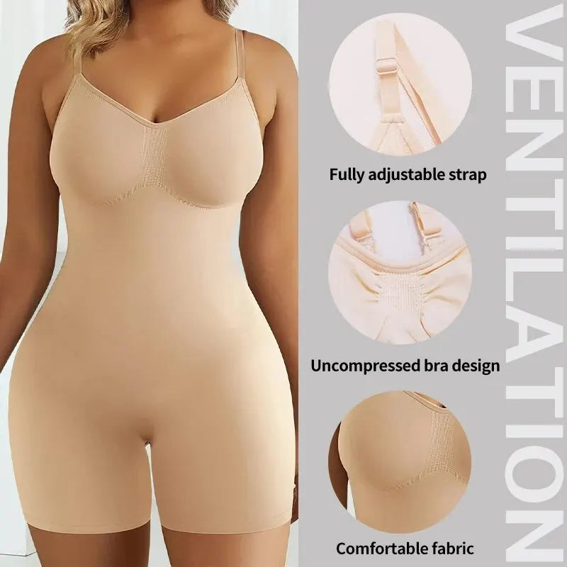 Bodysuit for Women Tummy Control Shapewear Seamless High Waist Flat Belly Belt Stretch Shapewear Body Shaper