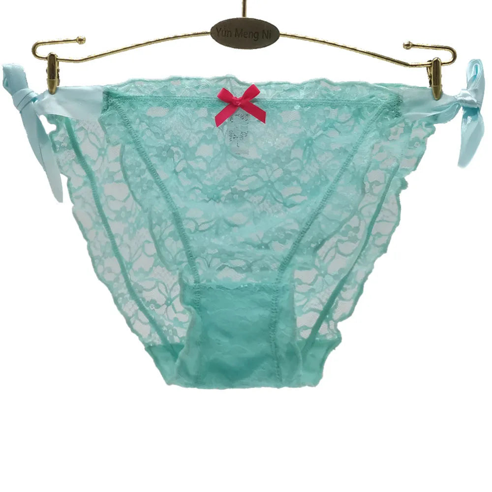 Woman Underwear Sexy Lace Panties Briefs Breathable Transparent Underpants Female Knickers 6 Pcs/set