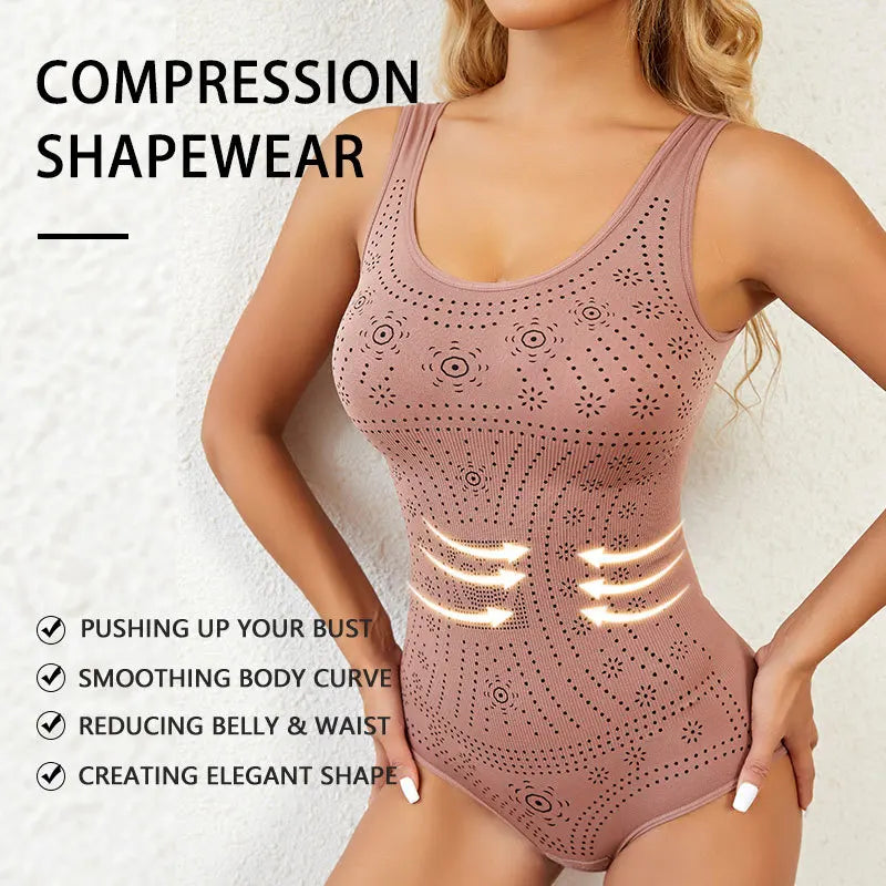 Slimming  Full Body Shaper Corset Underwear Women Tank Top Seamless Bodysuit Printed Plus Size Tummy Control Shapewear Flat Bell