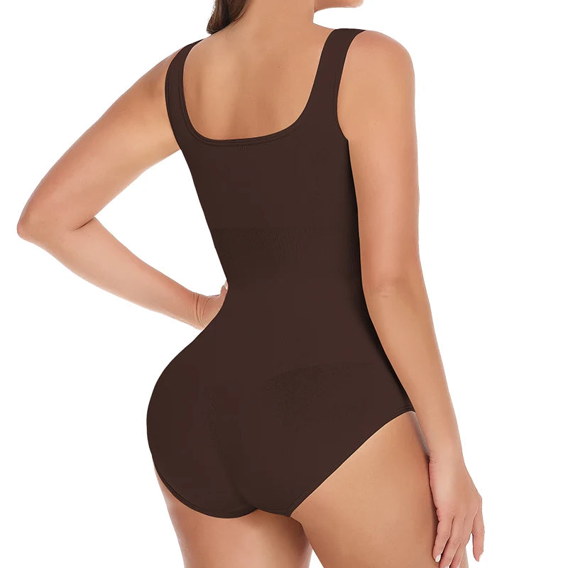 Bodysuit Women Shapewear Tummy Control Butt Lifter Body Shaper Smooth Invisible Under Dress Slimming Underwear Low Neck Jumpsuit