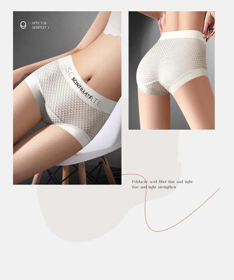 Sports Underwear for Women Fashion Women's Panties Set Pack Underwear Woman Ice Silk Lingerie Sexy Briefs Plus Size Underpants