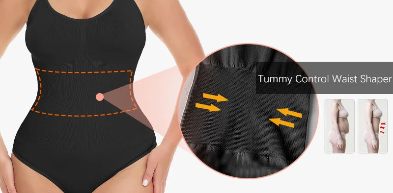 Bodysuit Shapewear Women Full Body Shaper Tummy Control Butt Lifter Corset Tank Tops Abdomen Slimming Waist Trainer Underwear