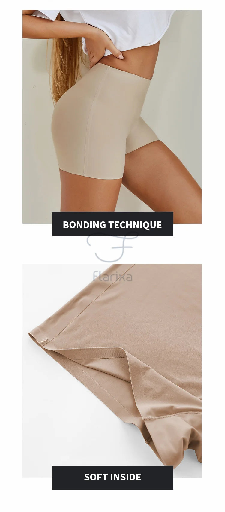 Flarixa Safety Pants High Waist Women's Shorts Under The Skirt Ice Silk Seamless Panties Breathable Boxer Briefs Cycling Shorts